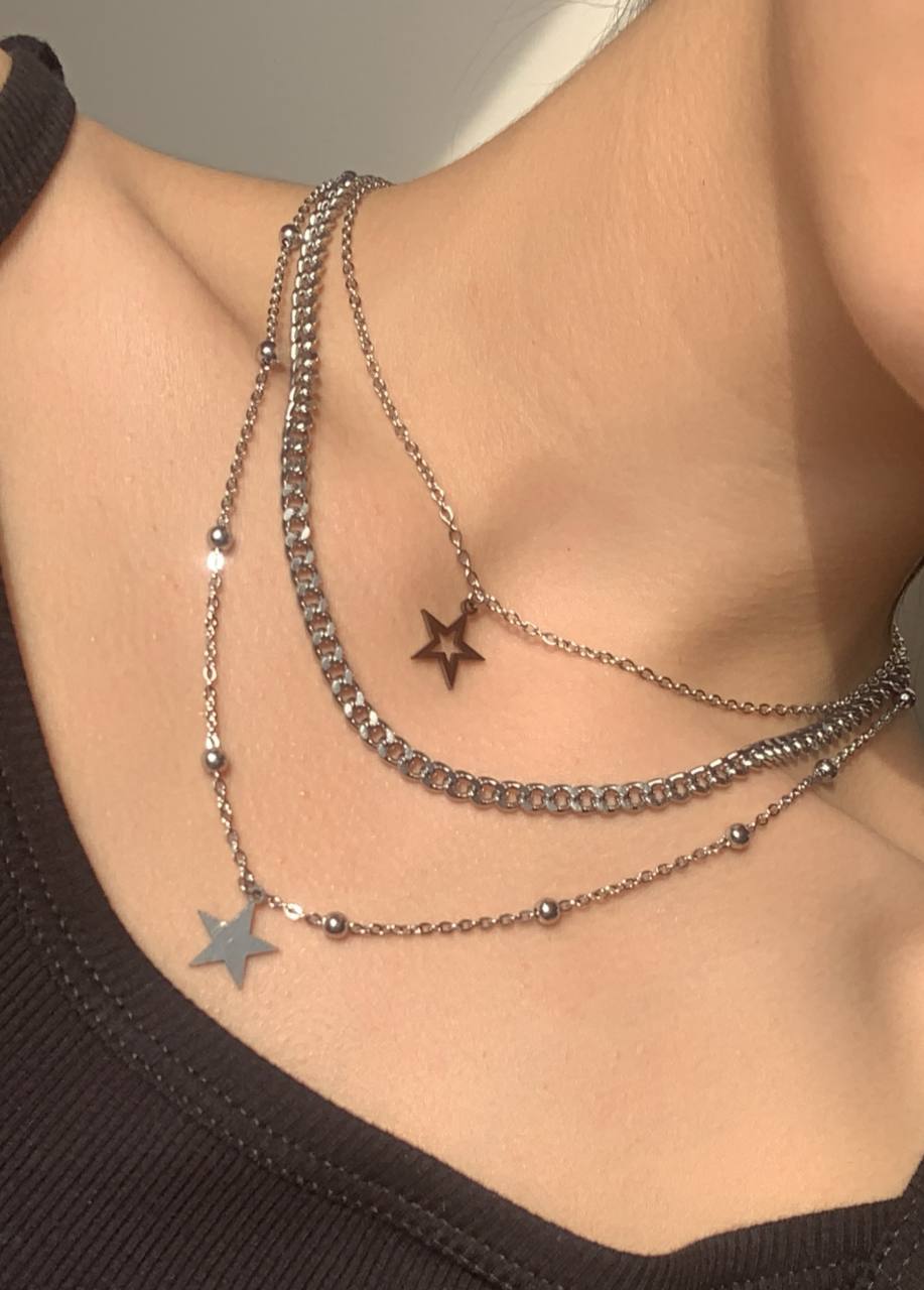 گردنبند ستاره سه لایه