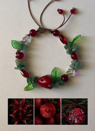 دستبند پینترستی استرابری گاردن🍓🍃
