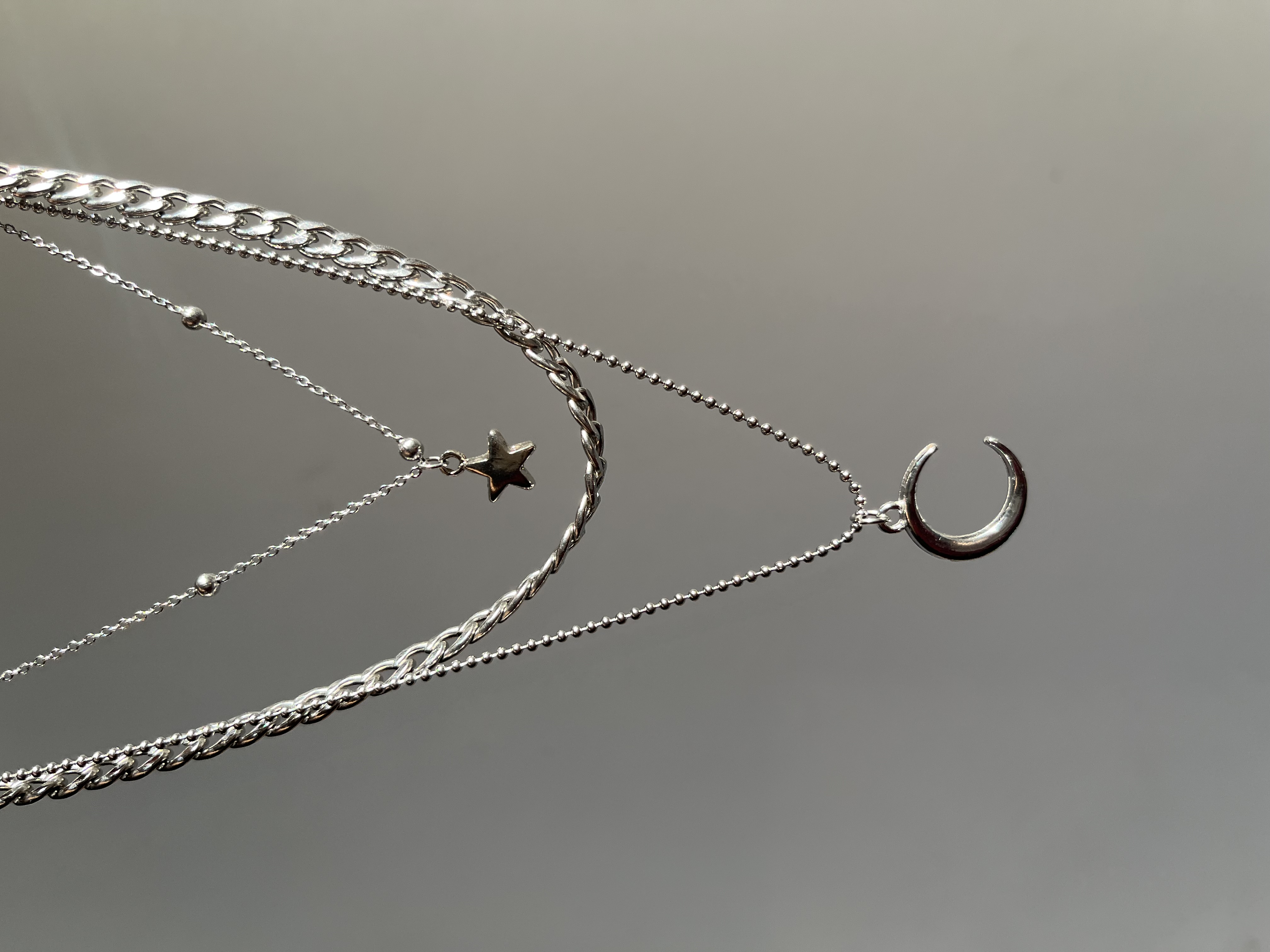 گردنبند سه لایه‌ی مون لایت🌙⭐️